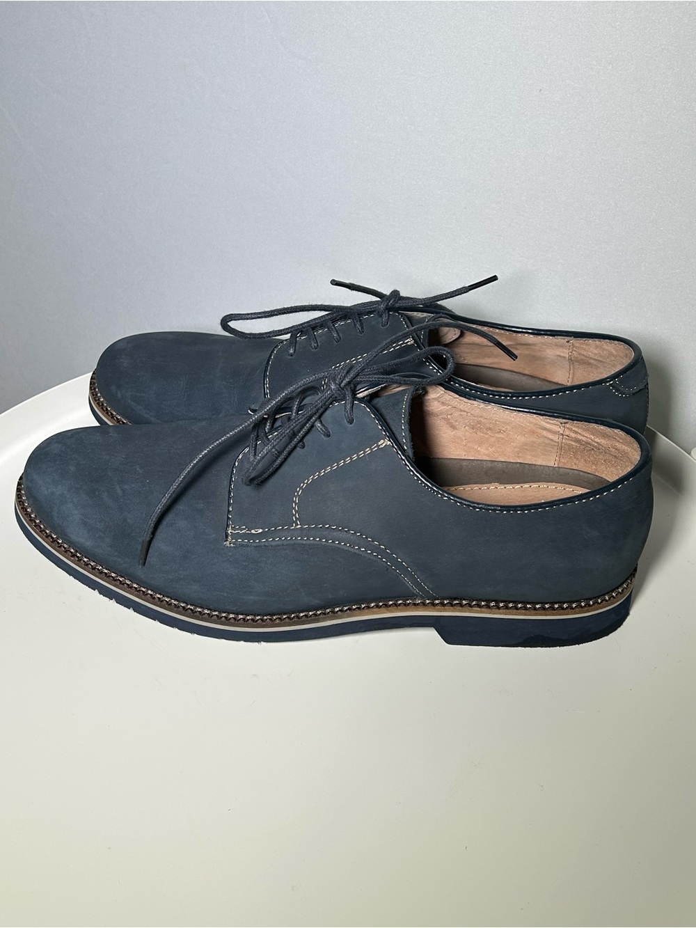 G.H. Bass Buckingham Navy Nubuck Oxfords 11D